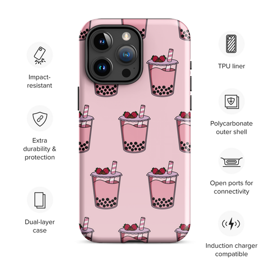 Pink Boba Tea - Tough Case for iPhone®