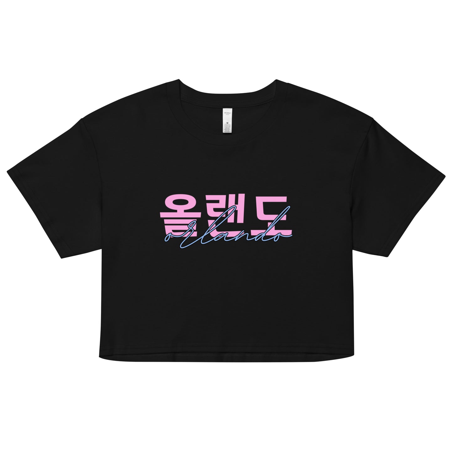 Orlando Hangul Graphic Crop Top